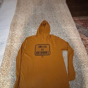 United By Outdoors Men's Hooded Long Sleeve Tee - Mustard